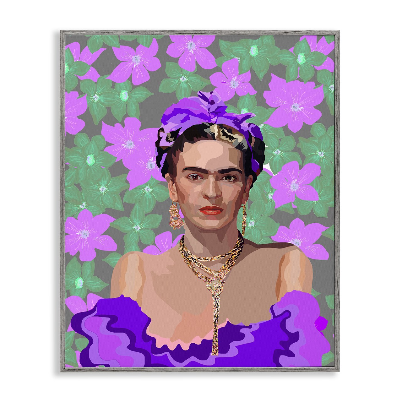 Stupell Industries Floral Reverie Frida Framed Giclee, design by Lynnda Rakos